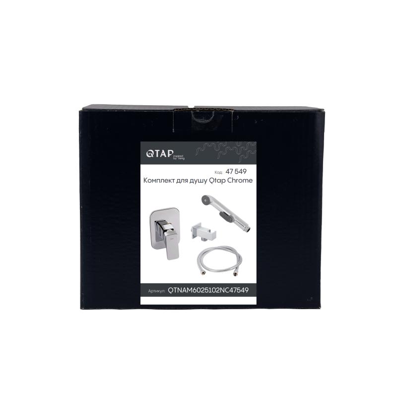 Комплект для душу Qtap Namesti Chrome: Змішувач для душу QTNAM6025102NC + Гігієнічний набір QTSETCRMA021 + Підключення QTCRMBH130 — изображение 7